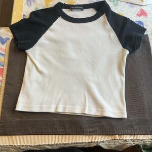Kids Black and White Raglan T-Shirt